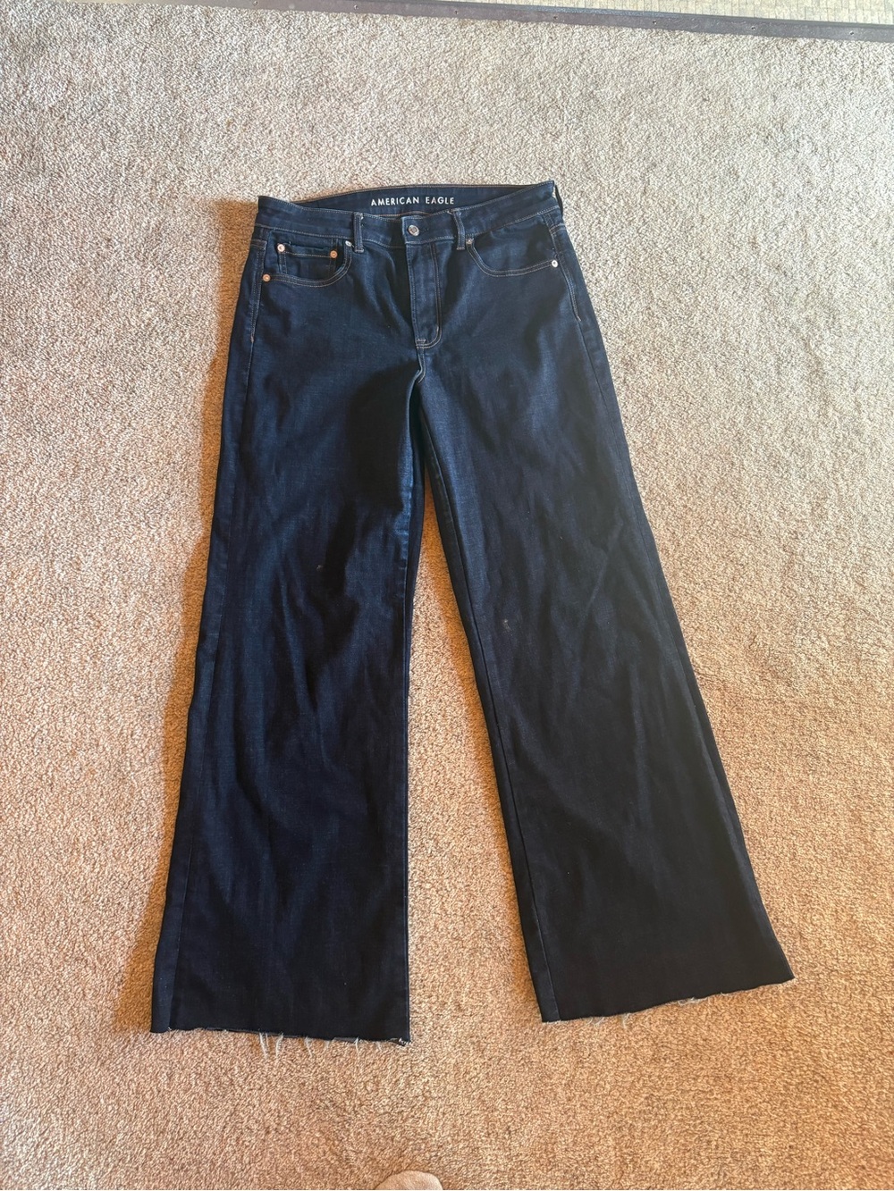 American Eagle Outfitters Black Wide-Leg Jeans